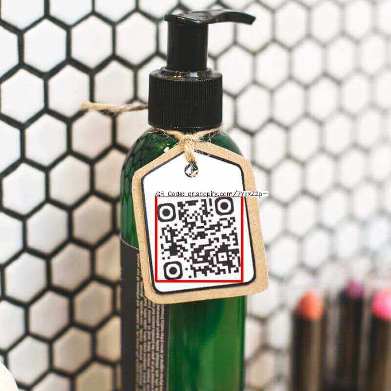 A QR code on a product label read by Nara