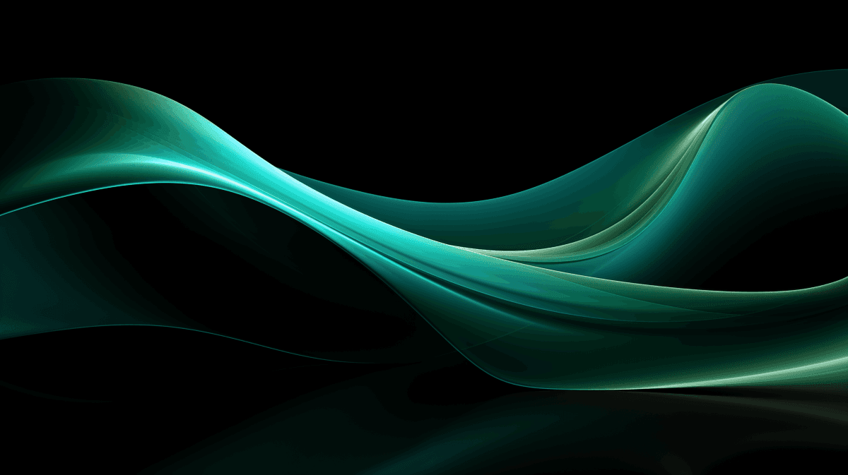 Abstract green waves