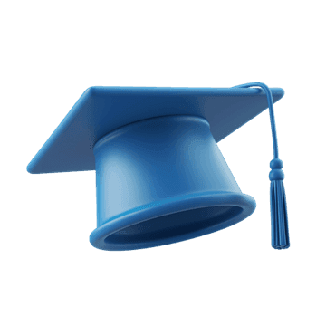 3D render of a graduation hat