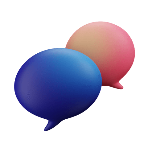 3D render of a chat bubbles