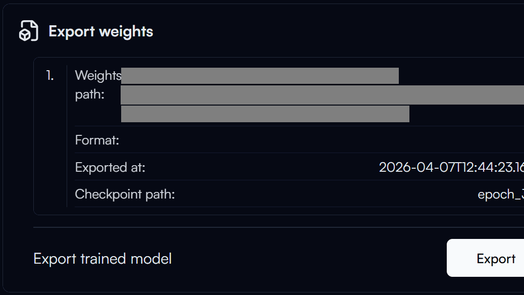 Exporting a model from Reva