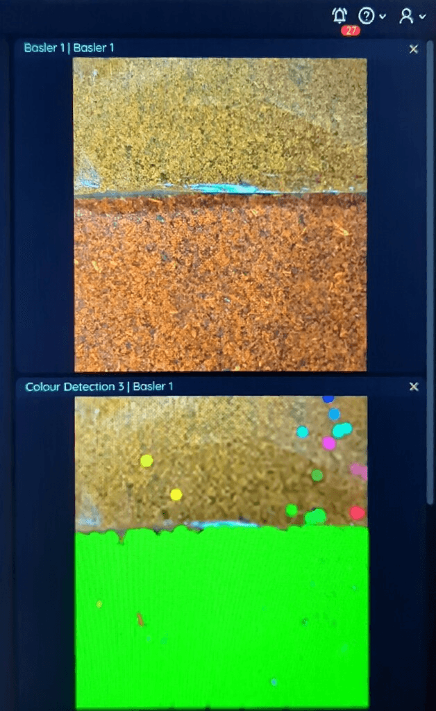 Nara colour detection on two chili powder samples