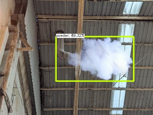A puff of powder at an exhaust detected by Nara